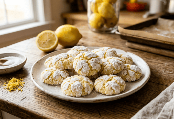 Receta Galletas Craqueladas de Limón hechas con los huevos de Olavícola.